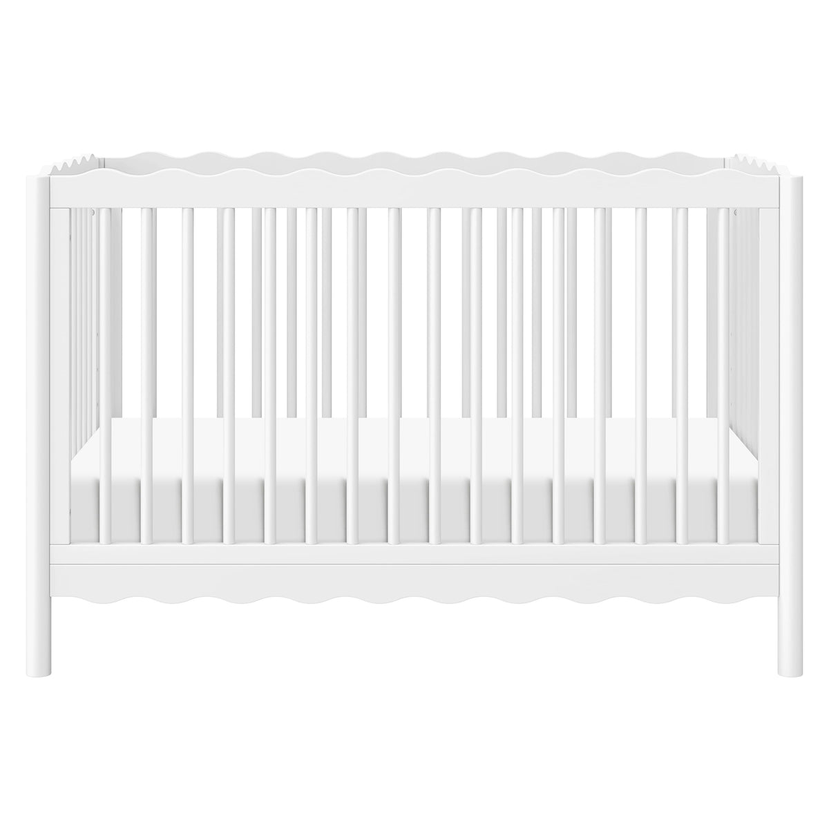 Babyletto Swell 4-in-1 Convertible Crib with Toddler Bed Conversion Kit - White
