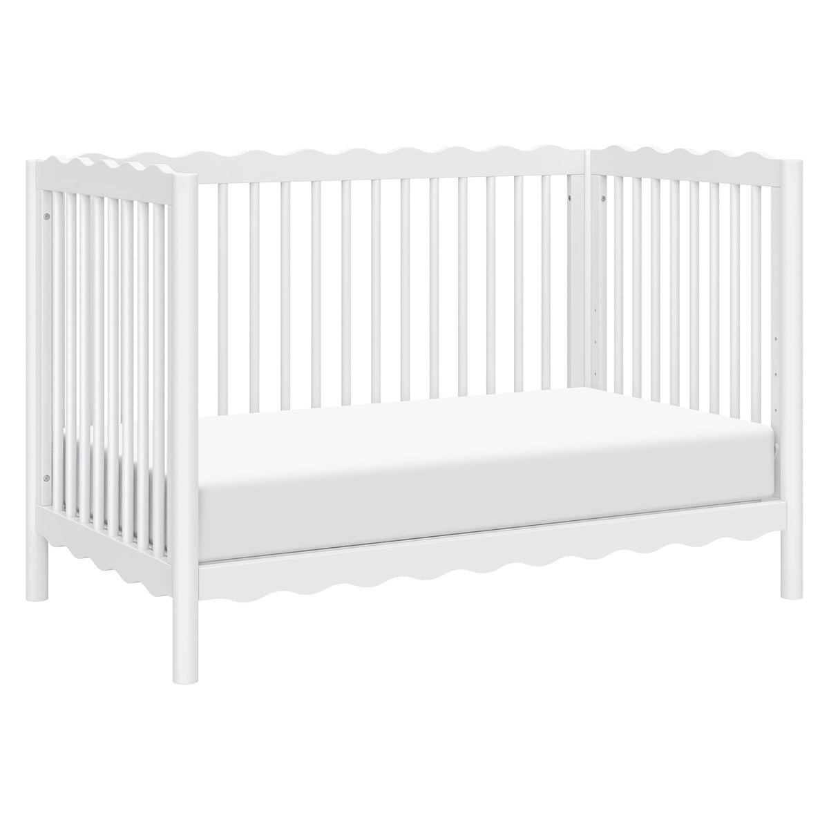 Babyletto Swell 4-in-1 Convertible Crib with Toddler Bed Conversion Kit - White