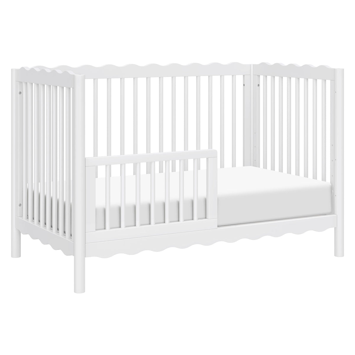 Babyletto Swell 4-in-1 Convertible Crib with Toddler Bed Conversion Kit - White