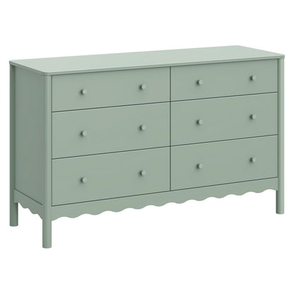 Babyletto Swell 6-Drawer Assembled Dresser - Light Sage - M27916LS