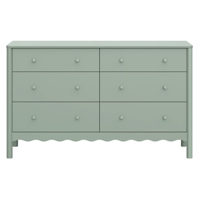 Babyletto Swell 6-Drawer Assembled Dresser - Light Sage - M27916LS