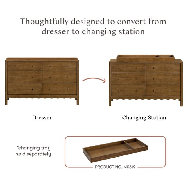 Swell 6-Drawer Assembled Dresser Babyletto Color: Natural Walnut Swell 6-Drawer Assembled Dresser Babyletto Color: Natural Walnut