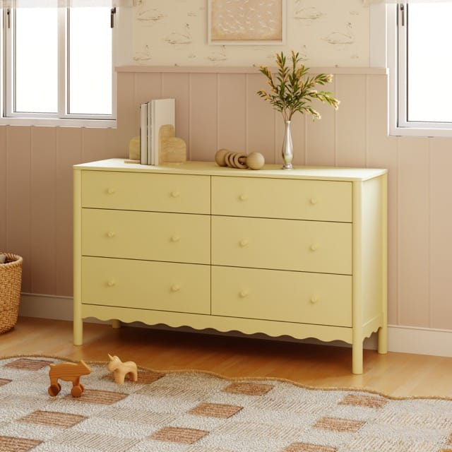 Babyletto Swell 6-Drawer Assembled Dresser - Pale Yellow - M27916PY