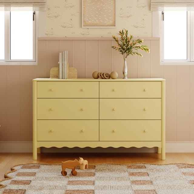 Babyletto Swell 6-Drawer Assembled Dresser - Pale Yellow - M27916PY