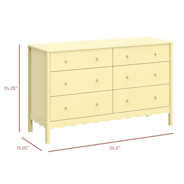 pre assembled baby dresser Babyletto like edges Swell 6-Drawer Assembled Dresser Babyletto