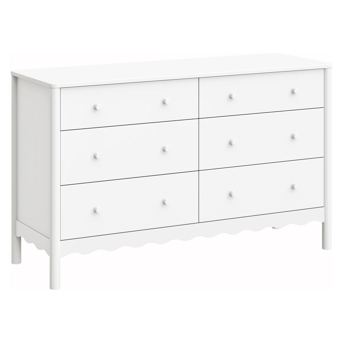 Babyletto Swell 6-Drawer Wide Assembled Dresser (56") - White