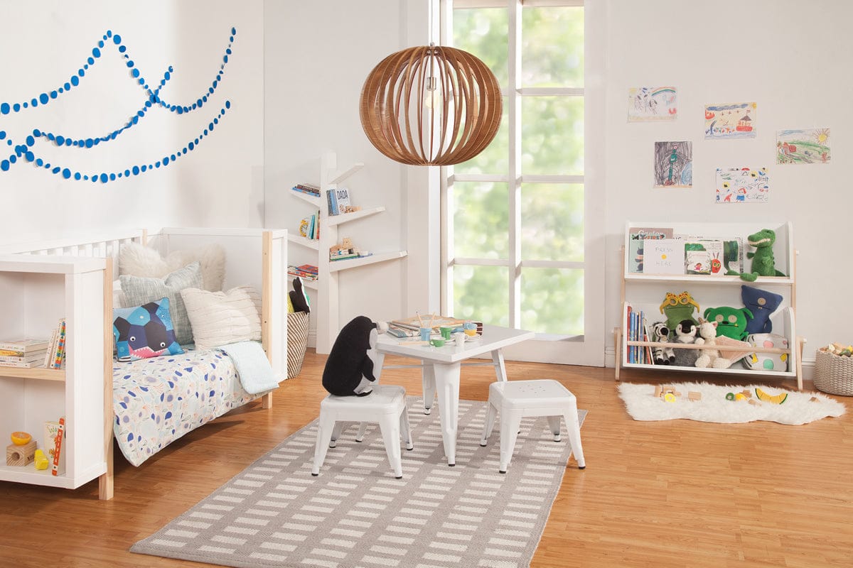 Babyletto Tally Storage and Bookshelf In White and Washed Natural Finish - M10611WNX
