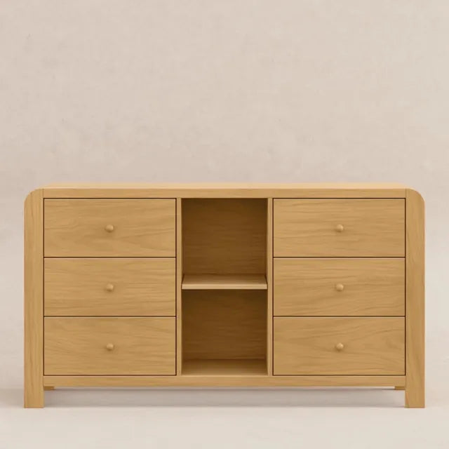 Babyletto TipToe 6-Drawer Assembled Dresser with Cubbies - Honey - M18416HY