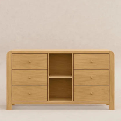 Babyletto TipToe 6-Drawer Assembled Dresser with Cubbies - Honey - M18416HY