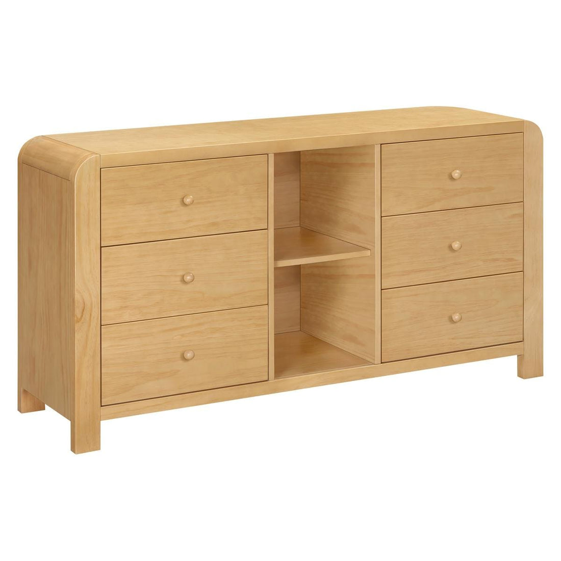 Babyletto TipToe 6-Drawer Assembled Dresser with Cubbies - Honey - M18416HY