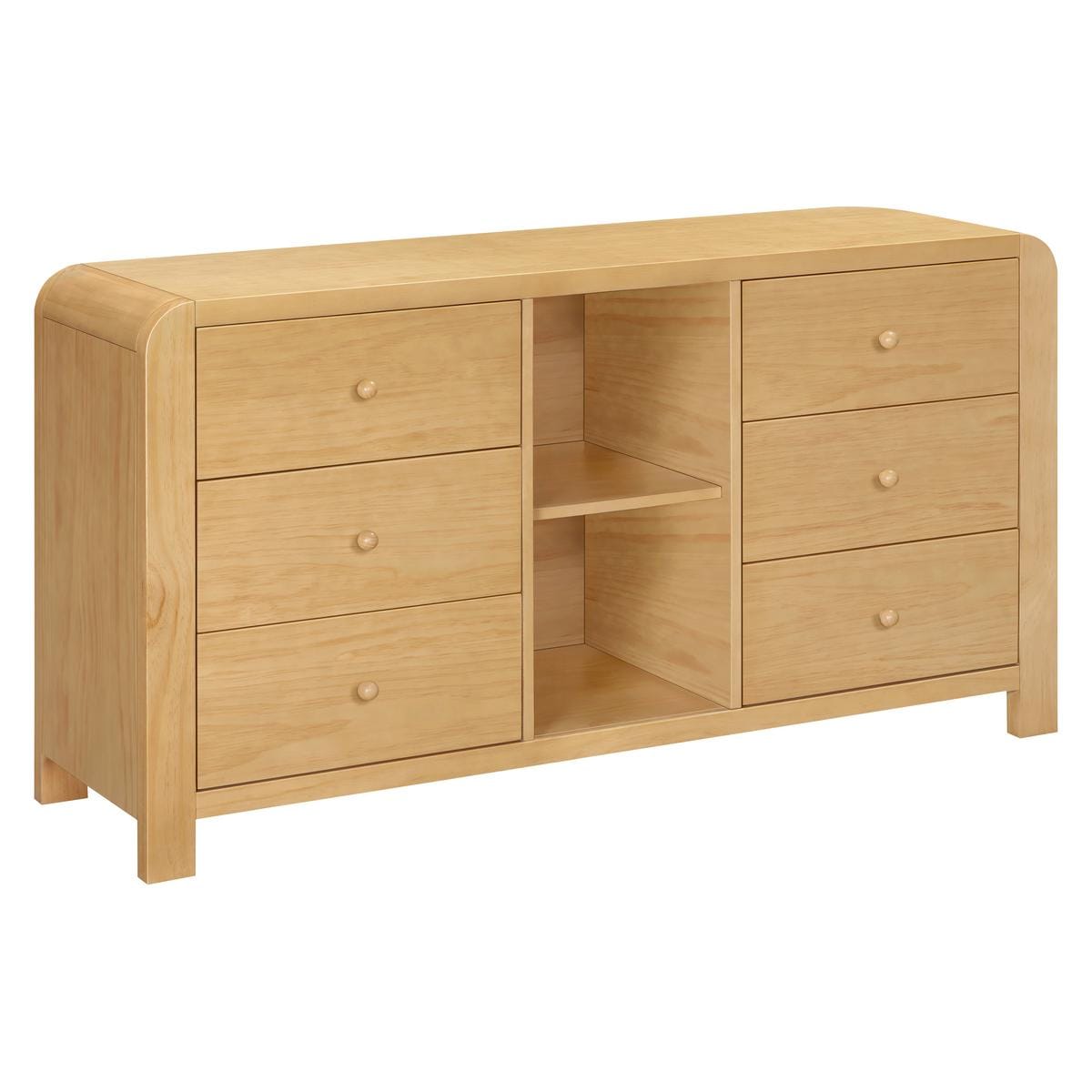 Babyletto TipToe 6-Drawer Assembled Dresser with Cubbies - Honey - M18416HY