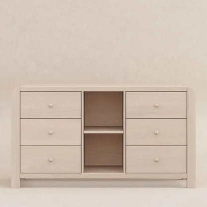 Babyletto TipToe 6-Drawer Assembled Dresser with Cubbies - Washed Natural - M18416NX