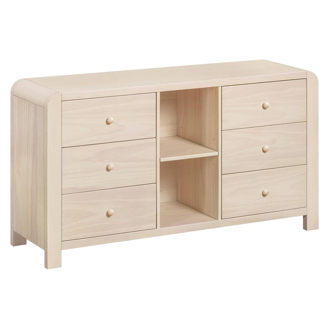 Babyletto TipToe 6-Drawer Assembled Dresser with Cubbies - Washed Natural - M18416NX
