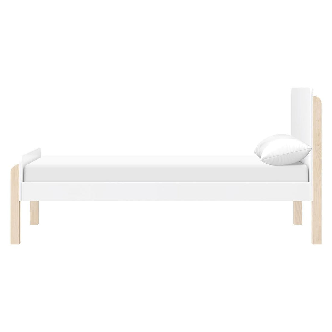 Babyletto TipToe Twin Bed - White/Washed Natural - M18469WNX