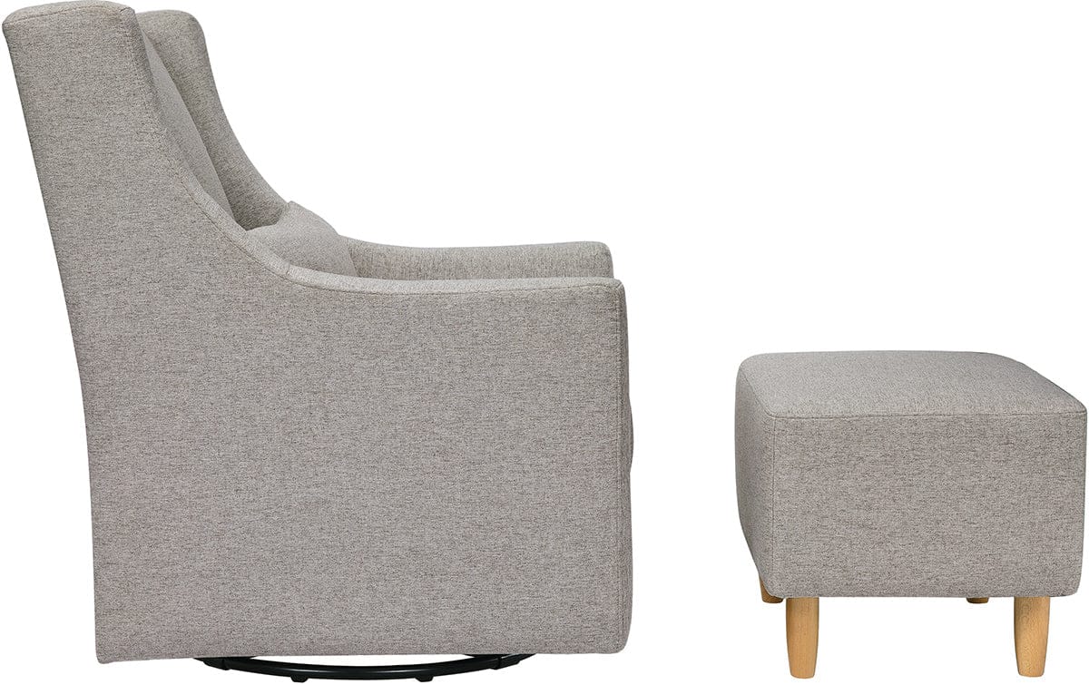 Babyletto Toco Swivel Glider and Ottoman - Performance Grey Eco-Weave - M11287PGEW