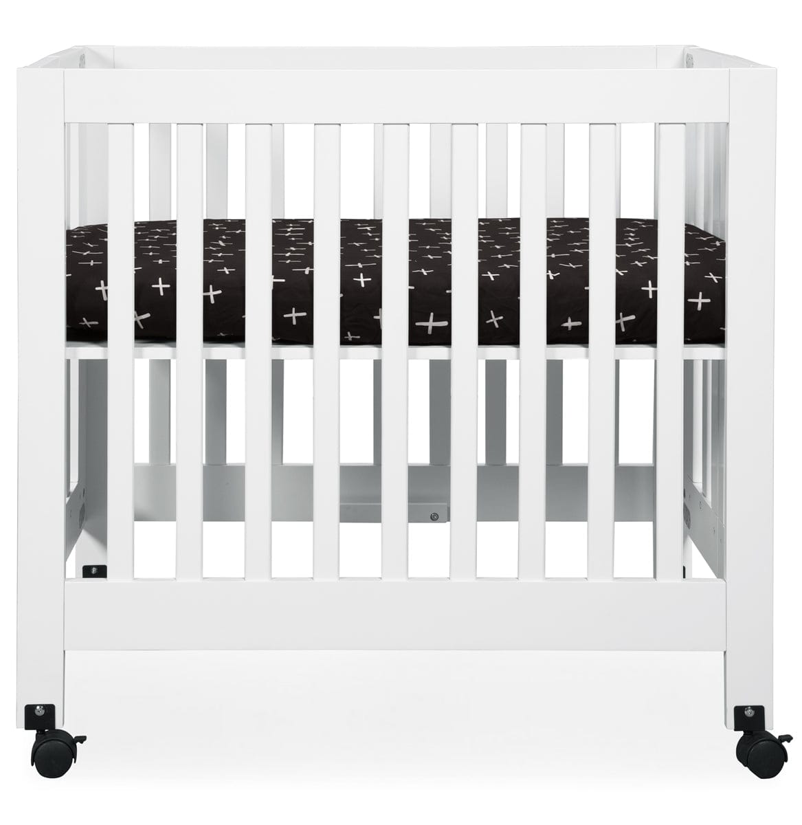 Babyletto Tuxedo Monochrome Cross Mini Crib Sheet - T11571