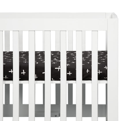 Babyletto Tuxedo Monochrome Cross Mini Crib Sheet - T11571
