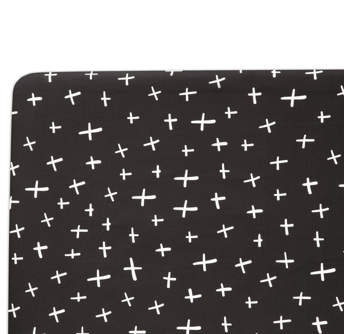 Babyletto Tuxedo Monochrome Cross Mini Crib Sheet - T11571