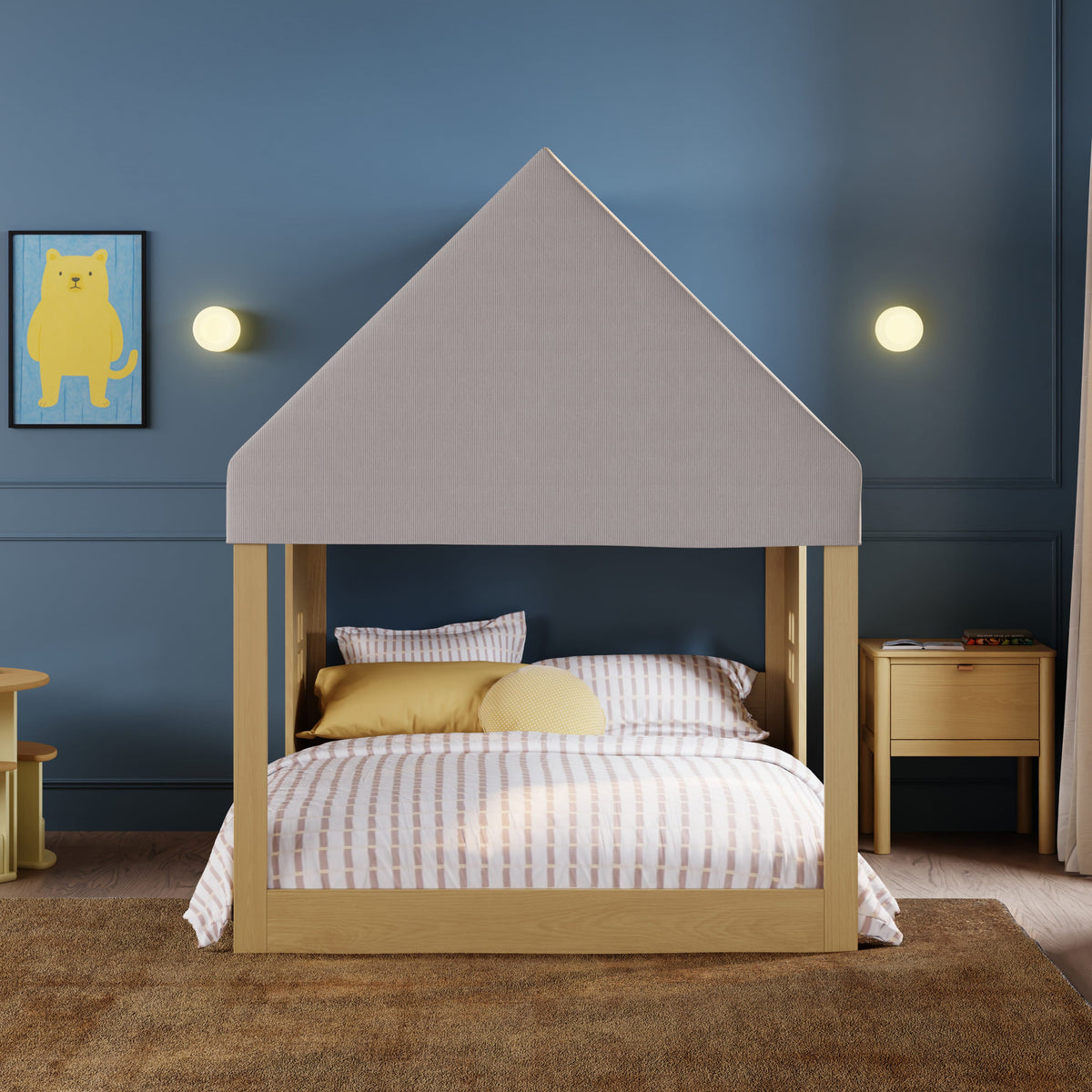 Babyletto Uchi Montessori-Inspired House Full Bed - Honey