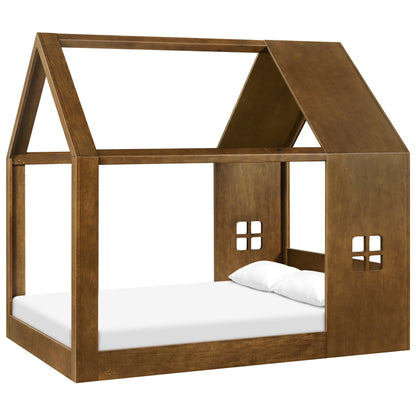 Babyletto Uchi Montessori-Inspired House Full Bed - Natural Walnut