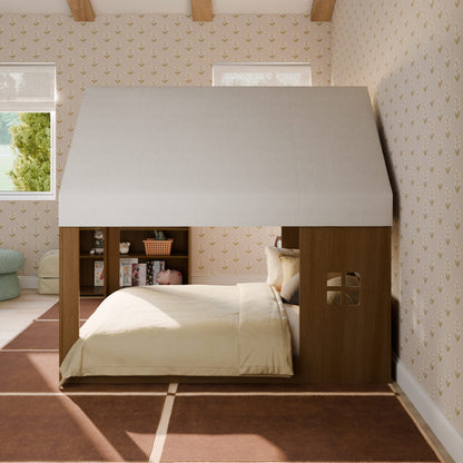 Babyletto Uchi Montessori-Inspired House Full Bed - Natural Walnut