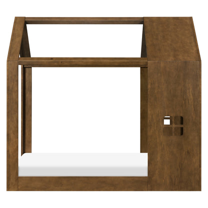 Babyletto Uchi Montessori-Inspired House Twin Bed - Natural Walnut