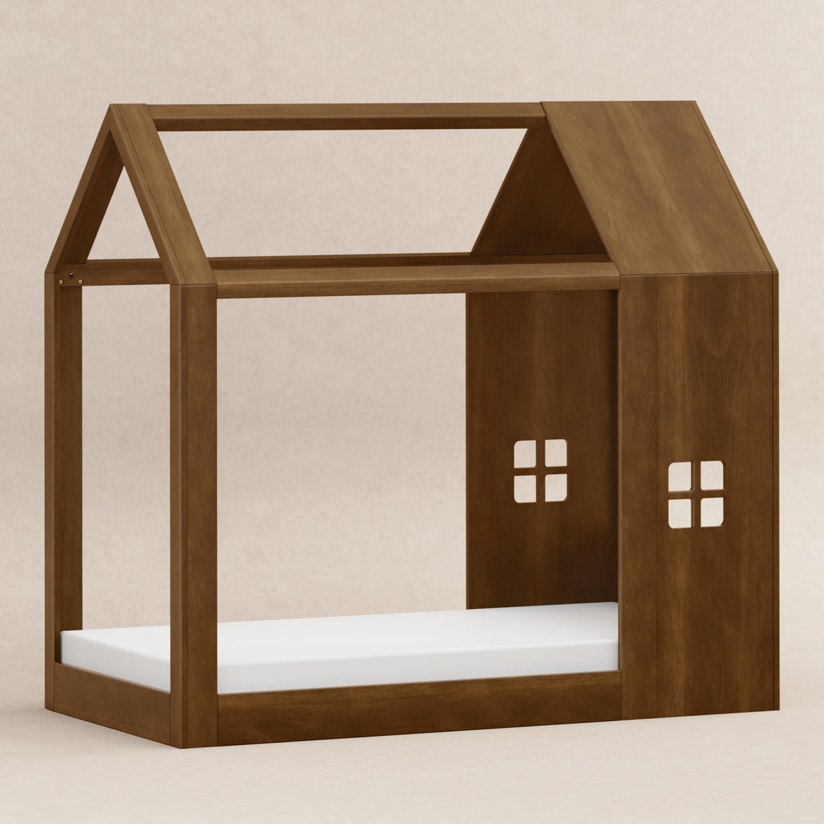 Babyletto Uchi Montessori-Inspired House Twin Bed - Natural Walnut