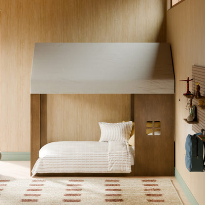 Babyletto Uchi Montessori-Inspired House Twin Bed - Natural Walnut
