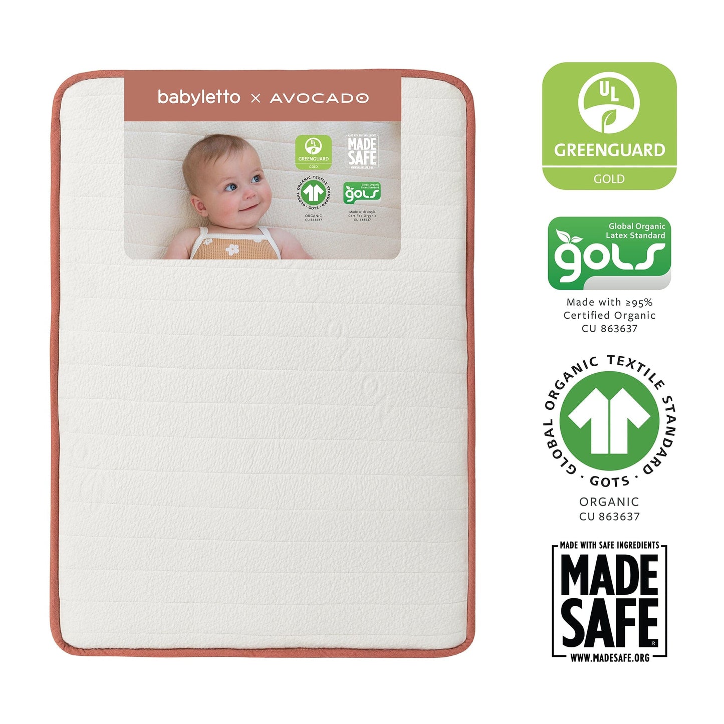 Babyletto x Avocado Organic Mini Crib Mattress - M53103A