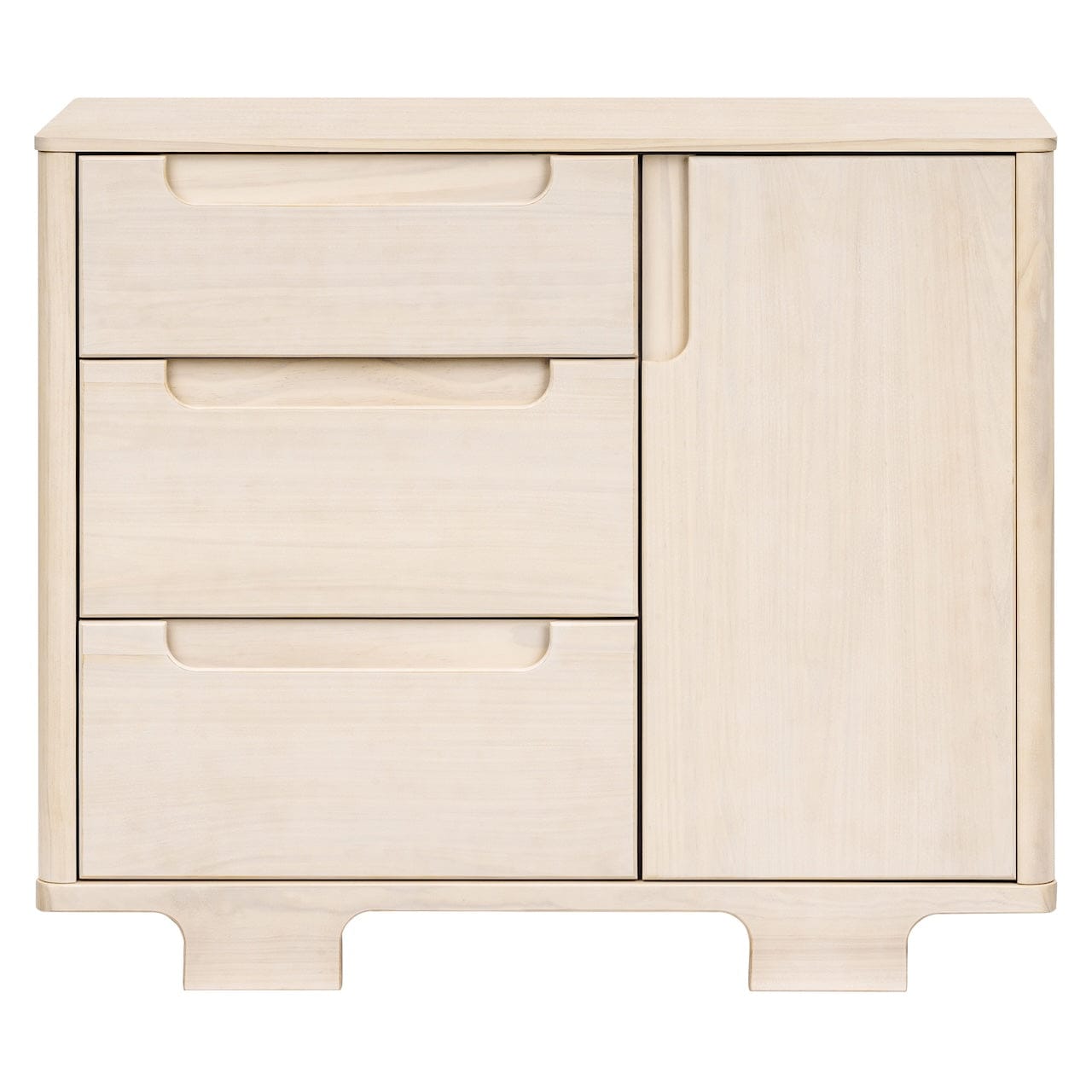Babyletto Yuzu 3-Drawer Changer Dresser, KD w/Removable Changing Tray - Washed Natural - M23423NX