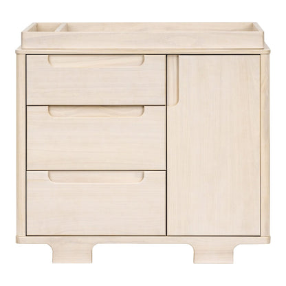 Babyletto Yuzu 3-Drawer Changer Dresser, KD w/Removable Changing Tray - Washed Natural - M23423NX