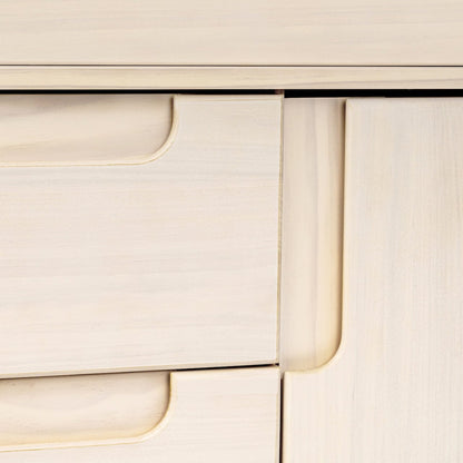Babyletto Yuzu 3-Drawer Changer Dresser, KD w/Removable Changing Tray - Washed Natural - M23423NX