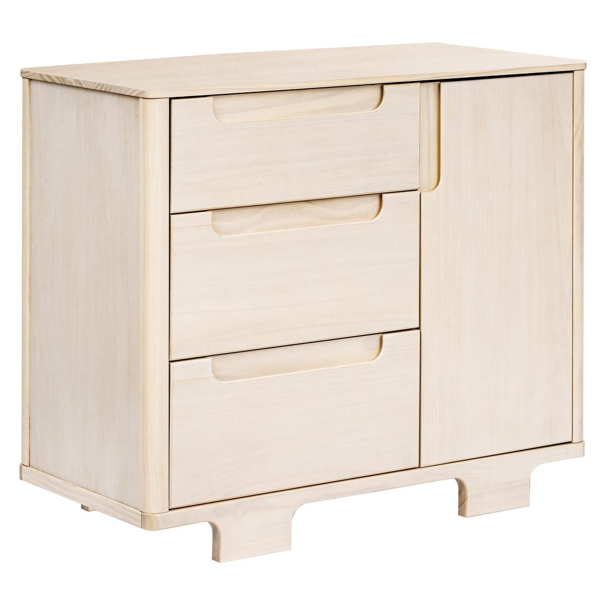 Babyletto Yuzu 3-Drawer Changer Dresser, KD w/Removable Changing Tray - Washed Natural - M23423NX