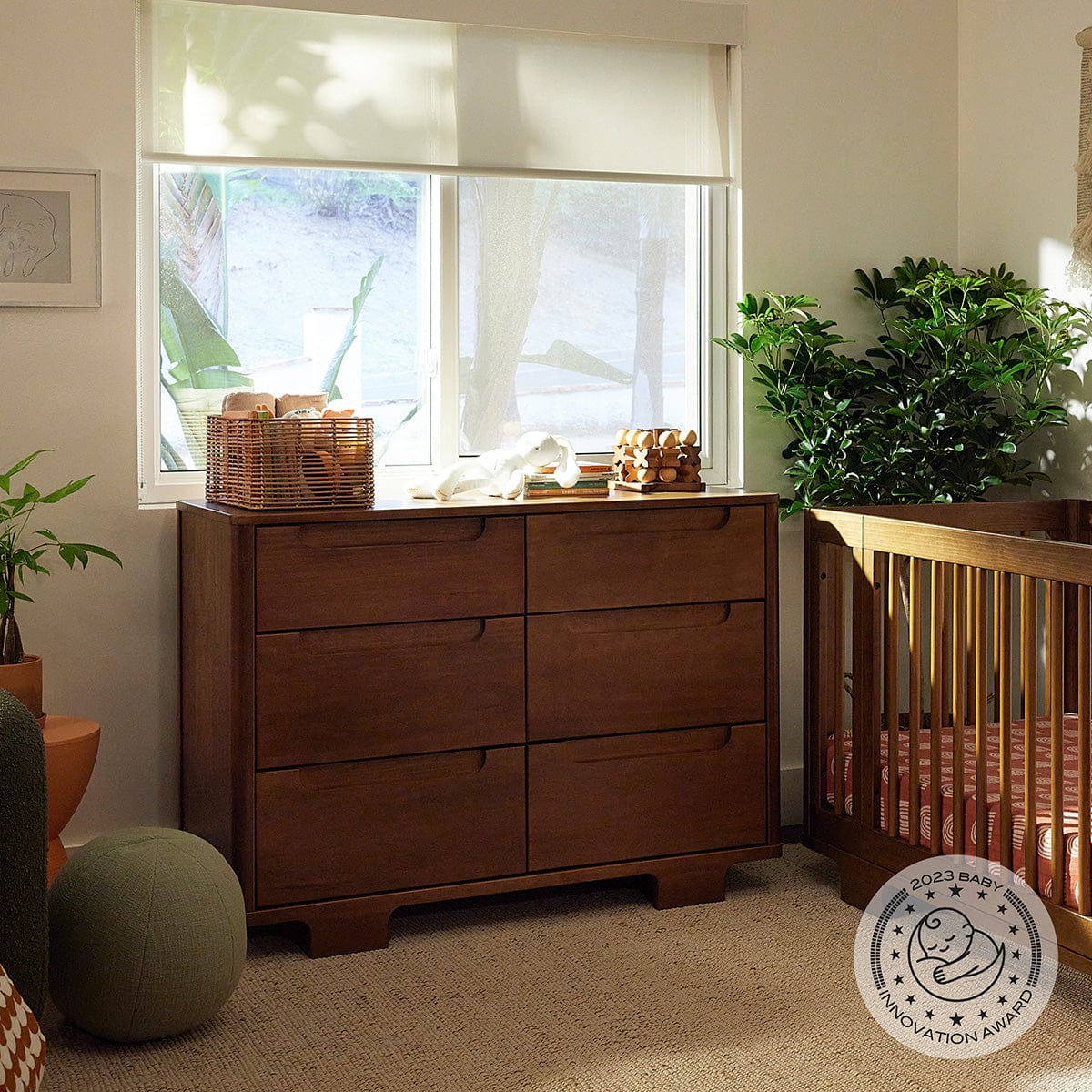 Babyletto Yuzu 6-Drawer Dresser, KD - Natural Walnut - M23426NL