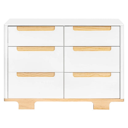 Babyletto Yuzu 6-Drawer Dresser, KD - White / Natural - M23426WN
