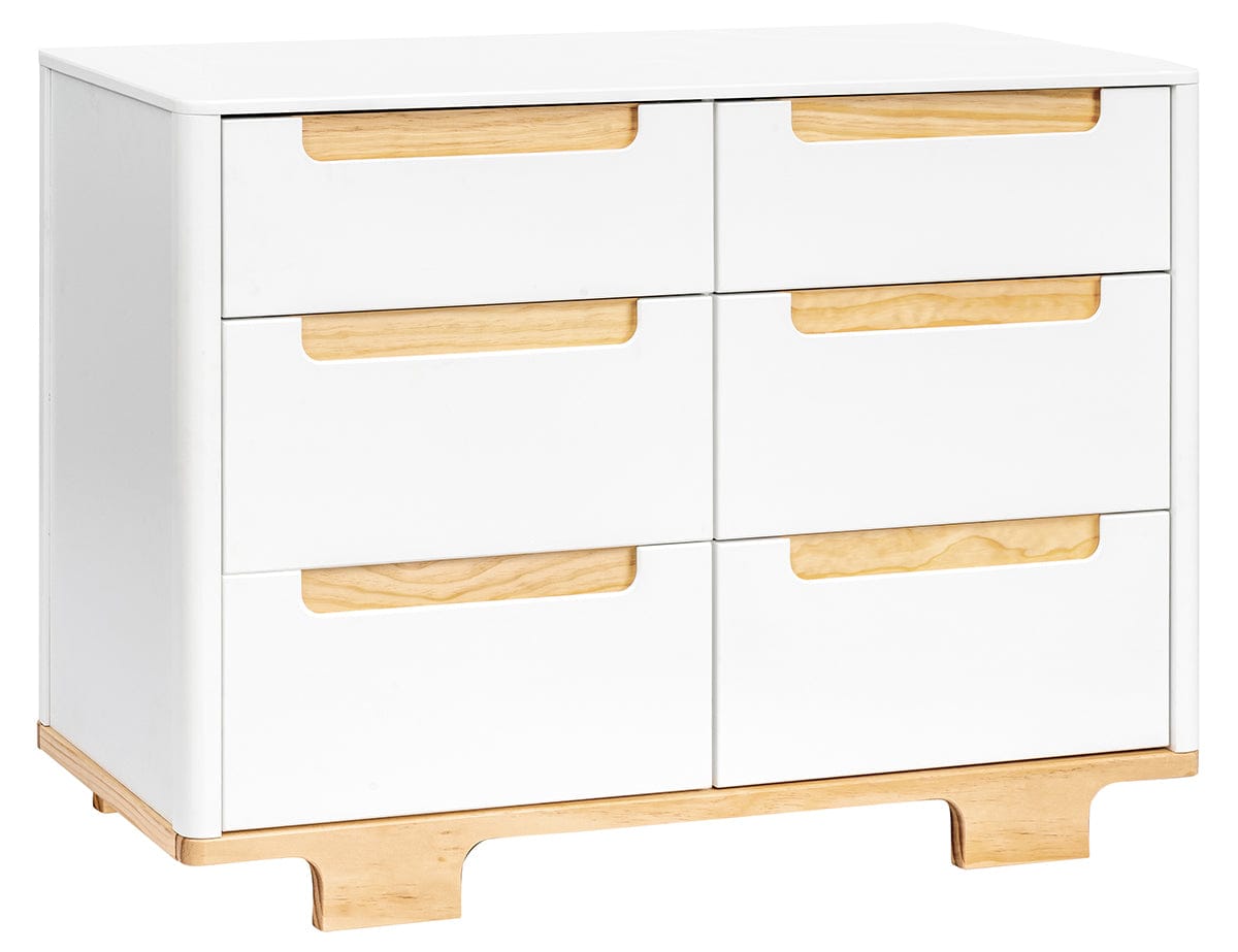 Babyletto Yuzu 6-Drawer Dresser, KD - White / Natural - M23426WN