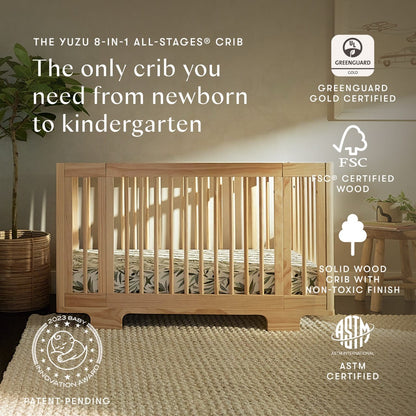 Babyletto Yuzu 8-in-1 Convertible Crib with All-Stages Conversion Kit - Natural - M23401N