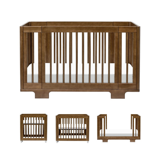 Babyletto Yuzu 8-in-1 Convertible Crib with All-Stages Conversion Kit - Natural Walnut - M23401NL
