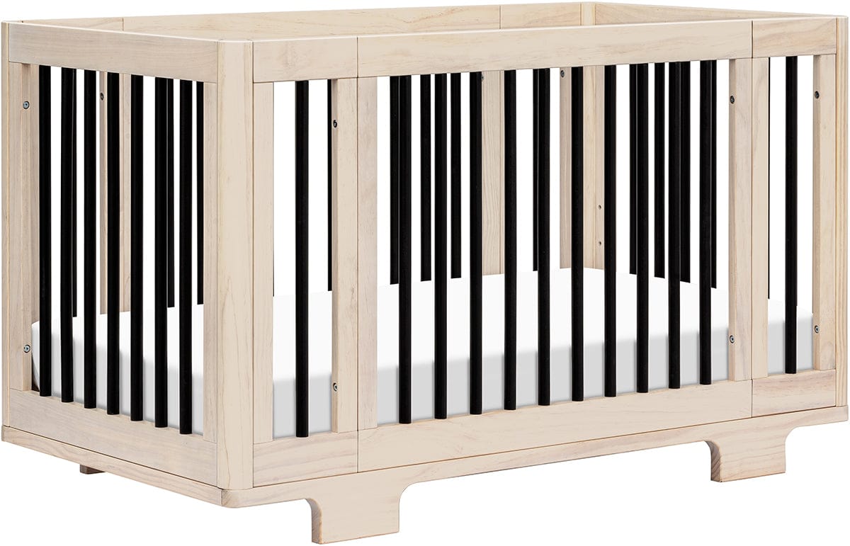 Babyletto Yuzu 8-in-1 Convertible Crib with All-Stages Conversion Kit - Washed Natural / Black - M23401NXB
