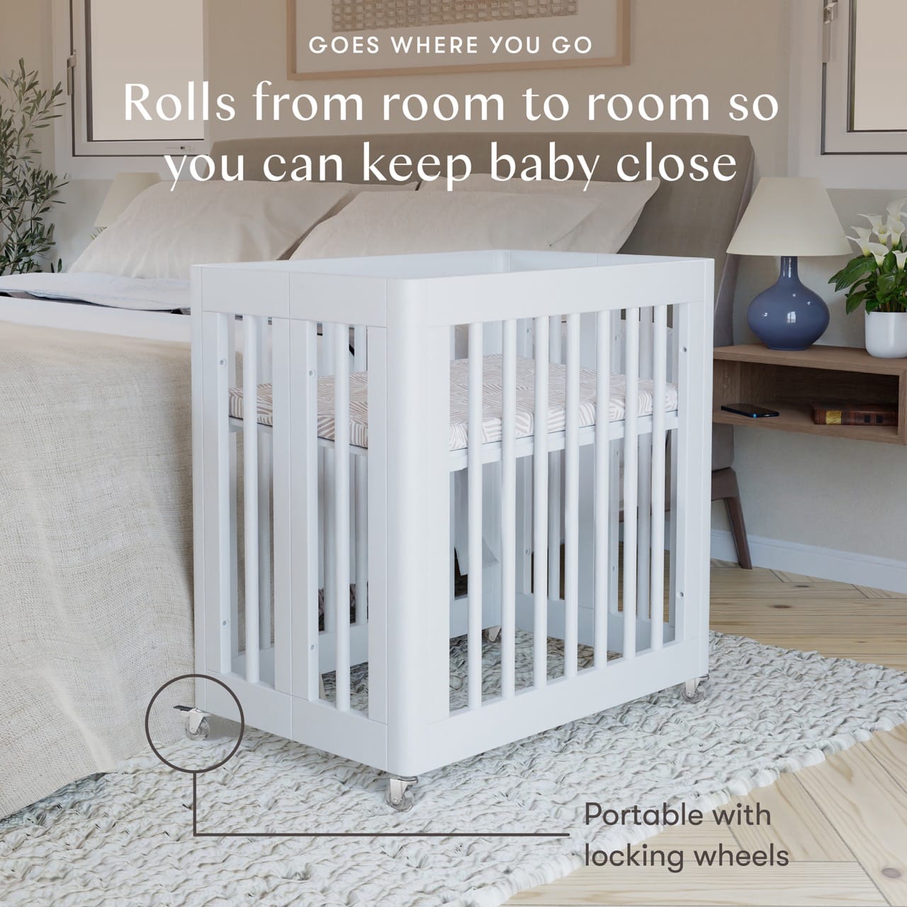 Babyletto Yuzu 8-in-1 Convertible Crib with All-Stages Conversion Kit - White - M23401W