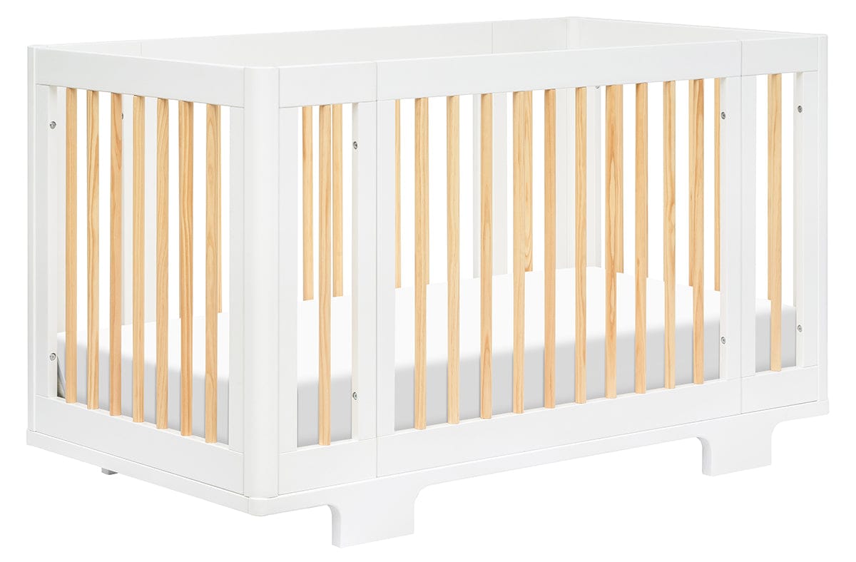 Babyletto Yuzu 8-in-1 Convertible Crib with All-Stages Conversion Kit - White / Natural - M23401WN
