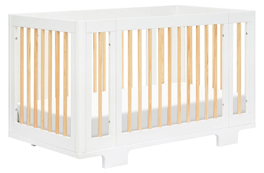 Babyletto Yuzu 8-in-1 Convertible Crib with All-Stages Conversion Kit - White / Natural - M23401WN