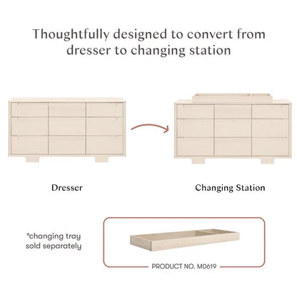 Babyletto Yuzu 9-Drawer Assembled Dresser - Washed Natural - M23428NX