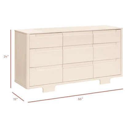 Babyletto Yuzu 9-Drawer Assembled Dresser - Washed Natural - M23428NX