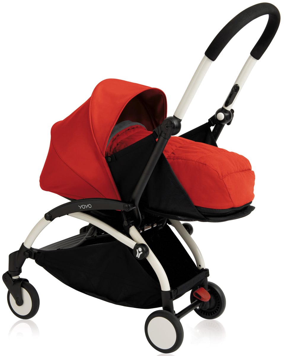Babyzen 2018 Yoyo+ 0+ Newborn Compact Stroller - White / Red