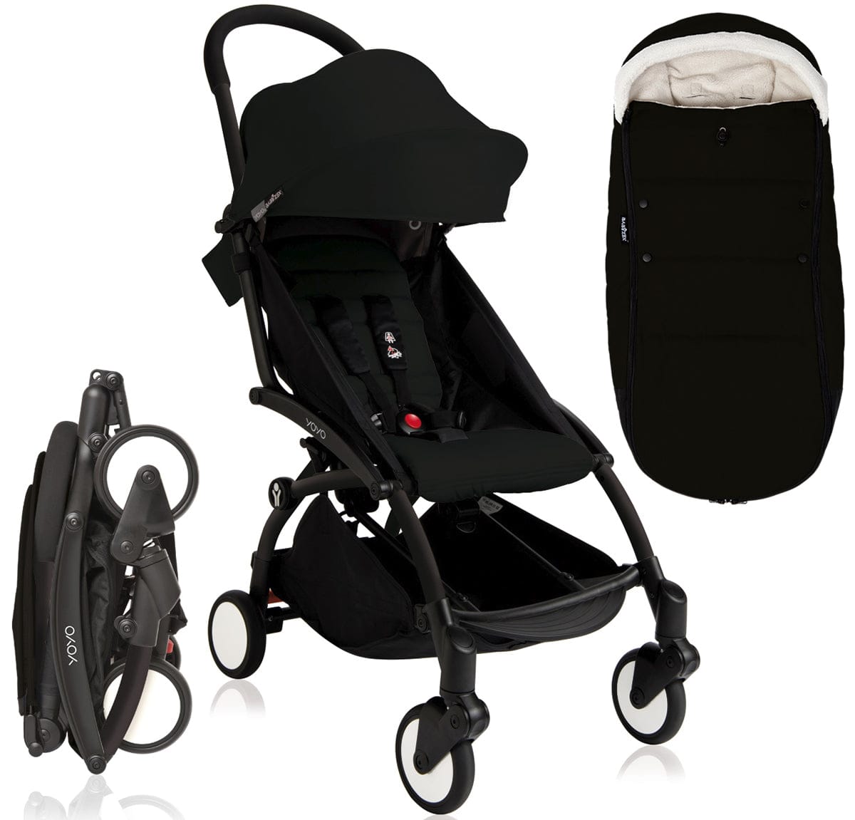 Babyzen 2018 / 2019 Yoyo+ 6+ Stroller & Polar Footmuff - Black - US10101-BL-BLK-FTMF