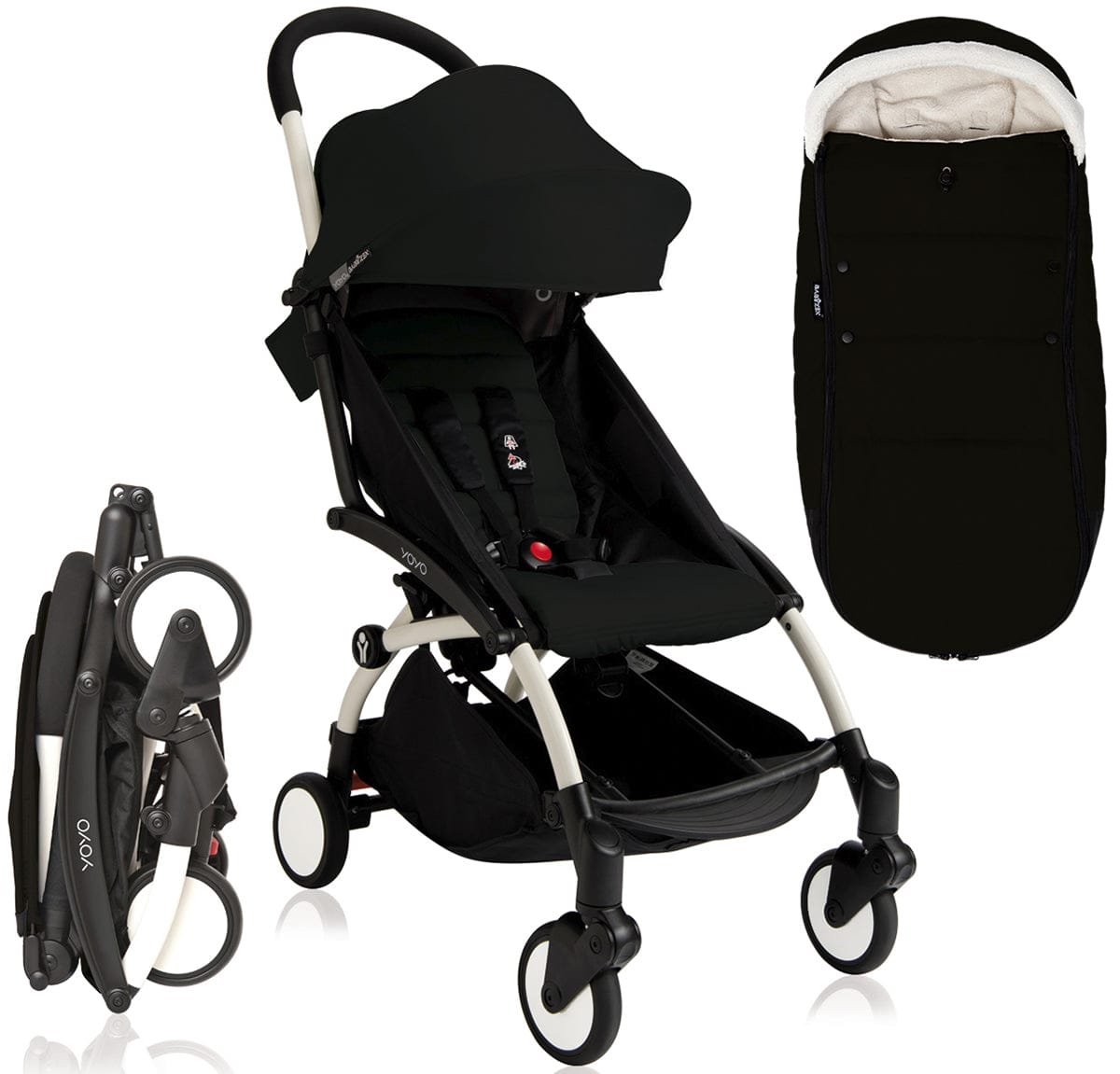 Babyzen 2018 / 2019 Yoyo+ 6+ Stroller & Polar Footmuff - White /Black