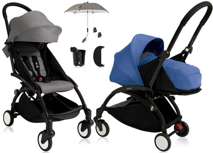 Babyzen YOYO+ 0+/6+ Stroller Bundle - Black / Grey / Blue
