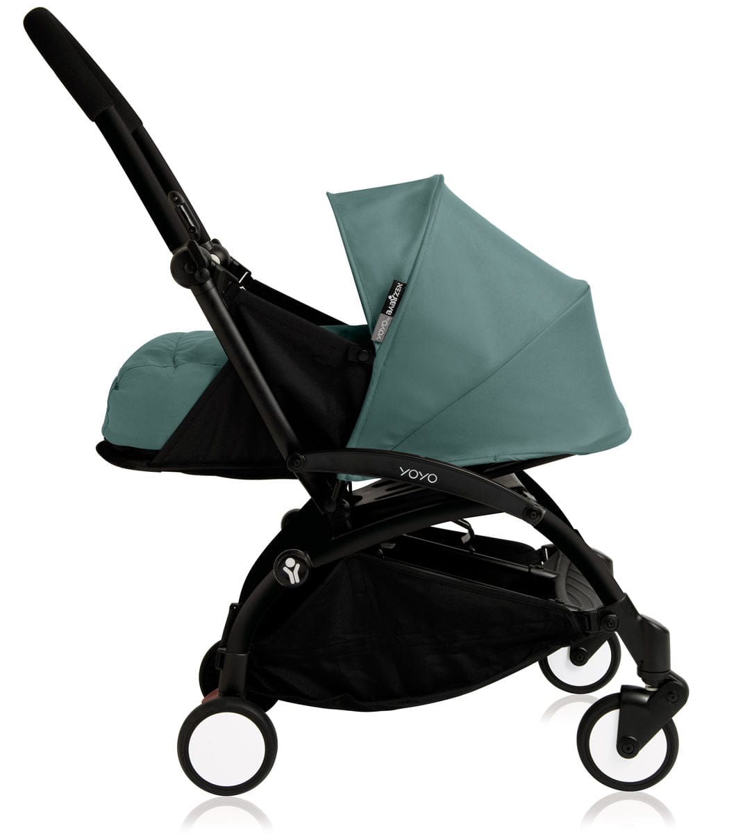 Babyzen 2019 Yoyo+ 0+ Newborn Stroller - Black / Aqua - US10101-BL0-AQU
