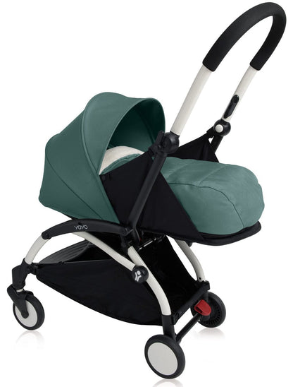 Babyzen 2019 Yoyo+ 0+ Newborn Stroller - White / Aqua - US10101-WH0-AQU